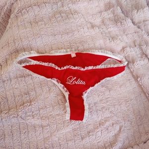 Dolls Kill Lolita thong NWOT red lace babydoll